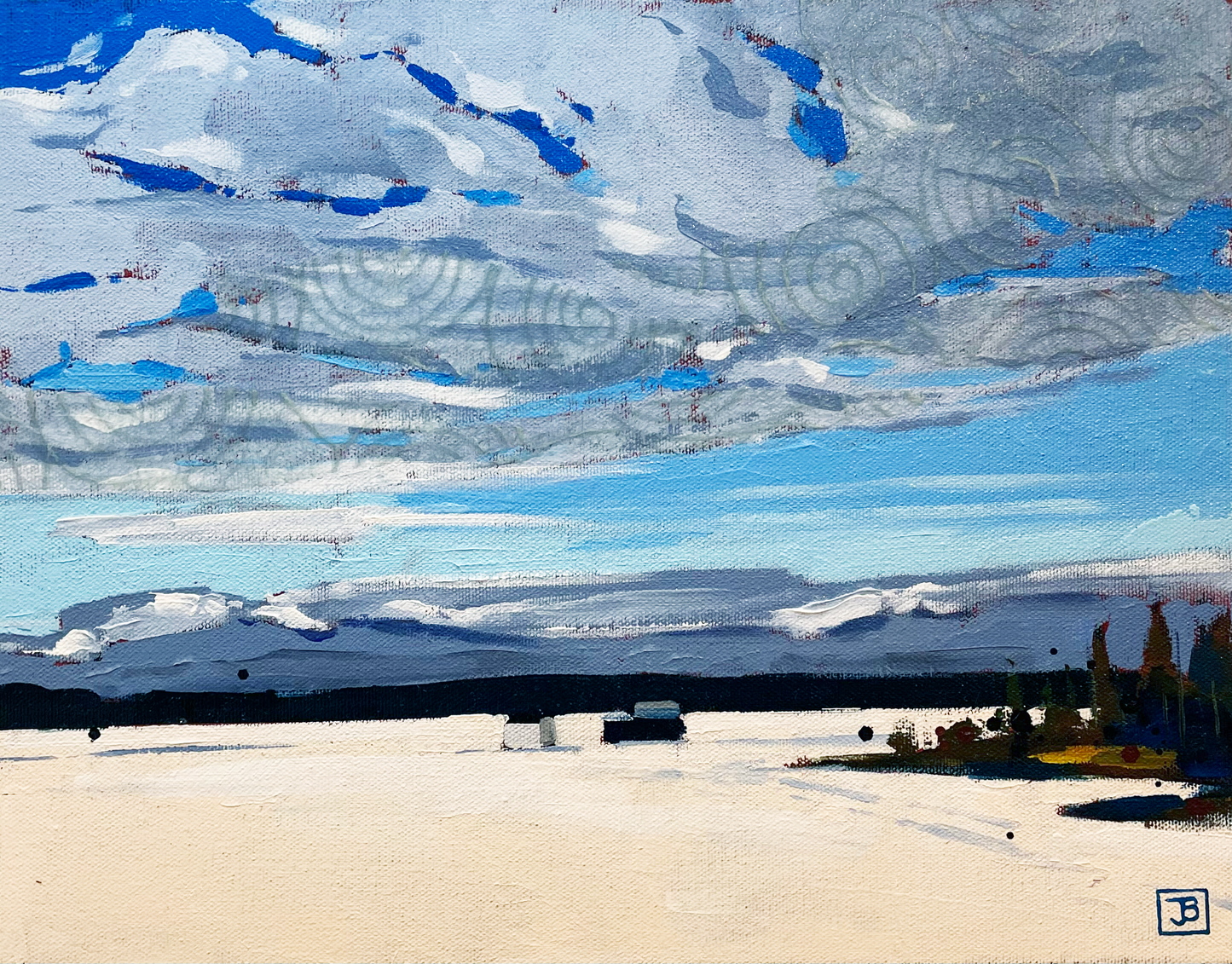 A Good Day For Ice Fishing by Justina Smith