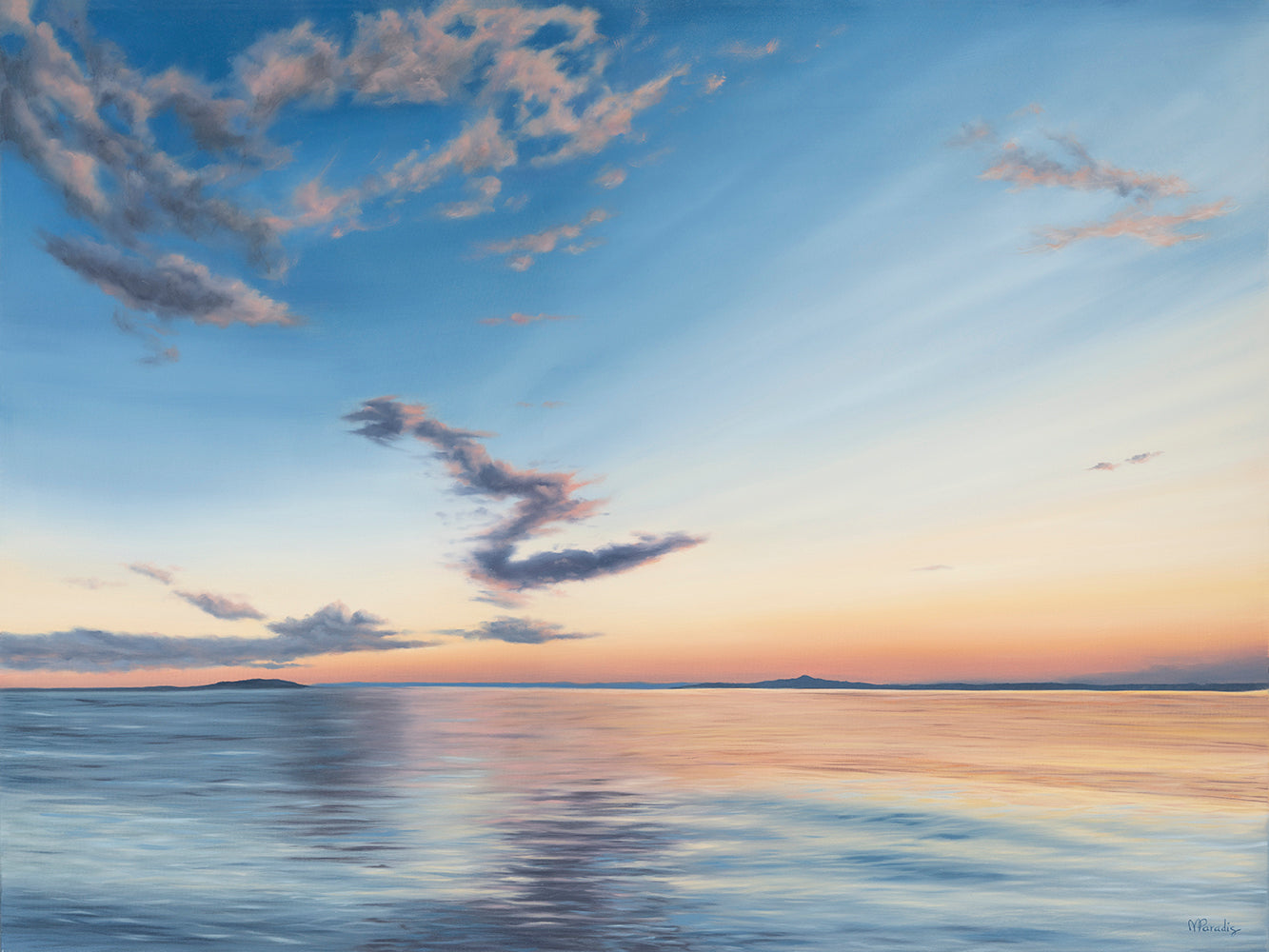 Crepuscule Sur Le Fleuve by Michelle Paradis