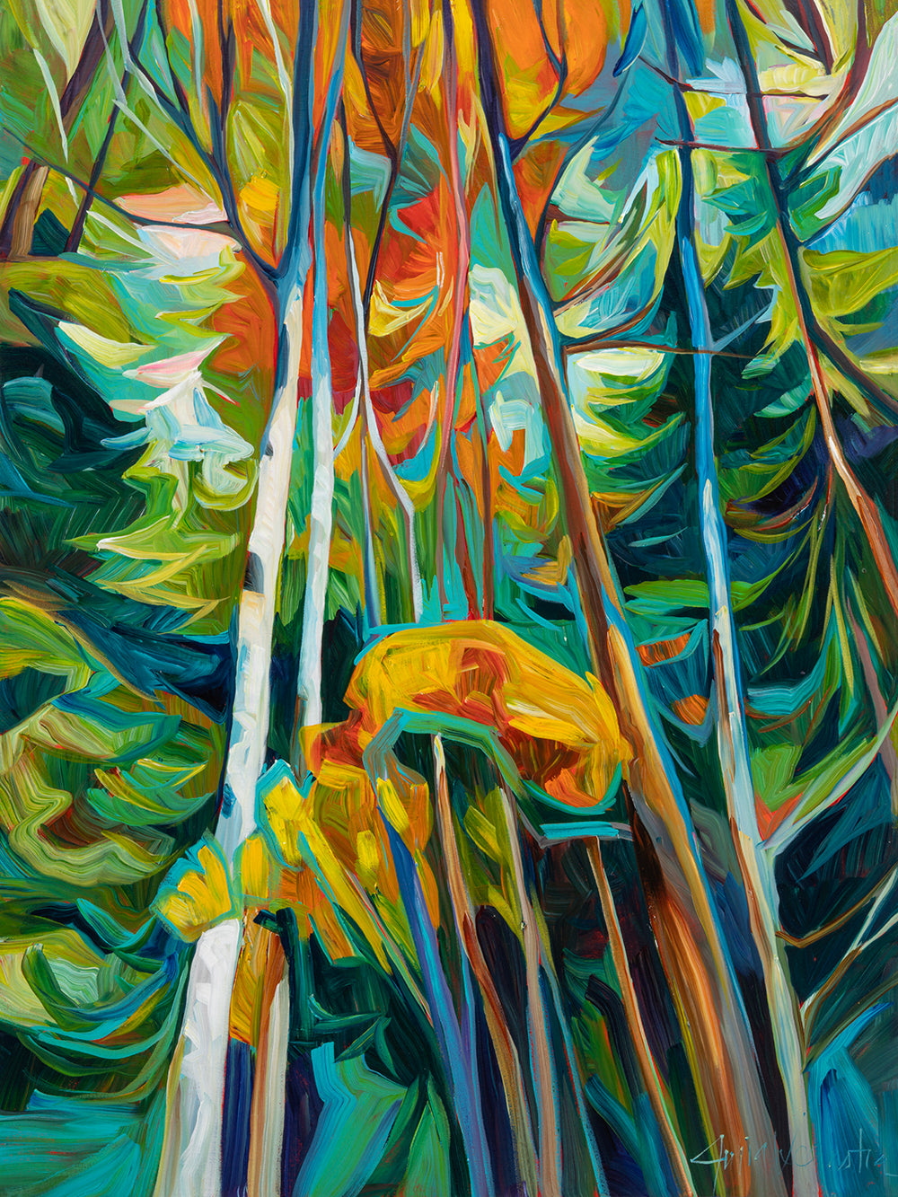 Fiery Treetops by Julia Veenstra