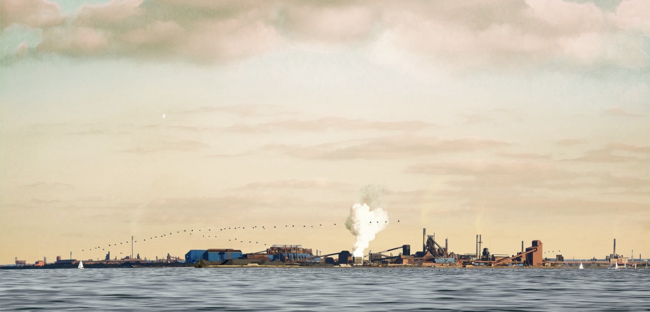 Hamilton Triptych A- The Factories by Paul Elia