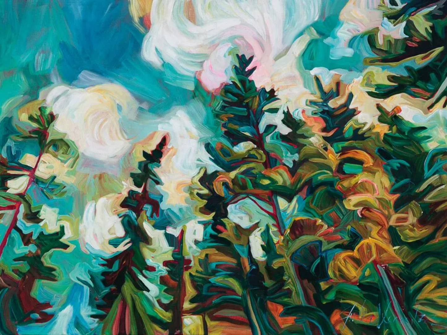 Julia Veenstra / Look Up While You Hike / 24x36 / Stretched Canvas Print