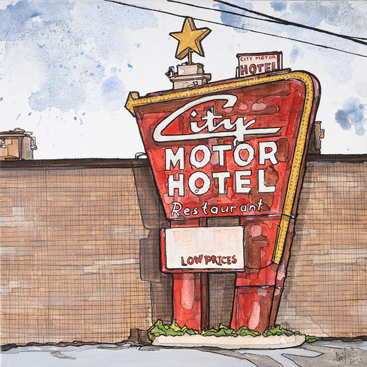 City Motor Hotel Sign II by Caillin Kowalczyk