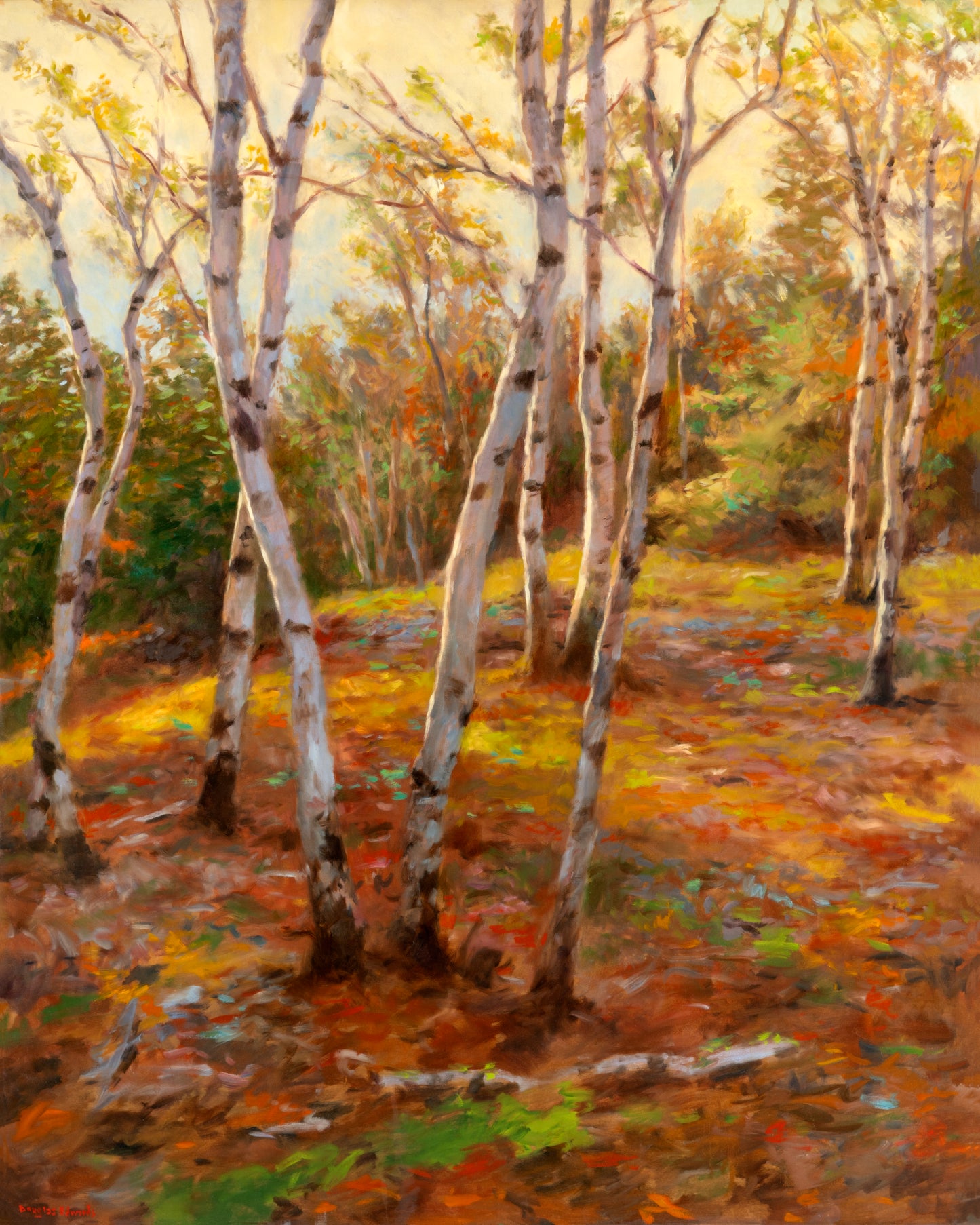Douglas Edwards - Hiking through a Birch Grive by Douglas Edwards
