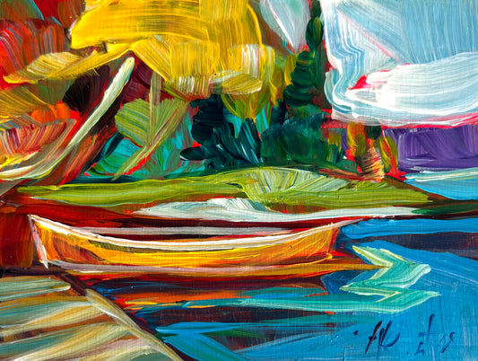 Julia Veenstra - Yellow Canoe - 4x6