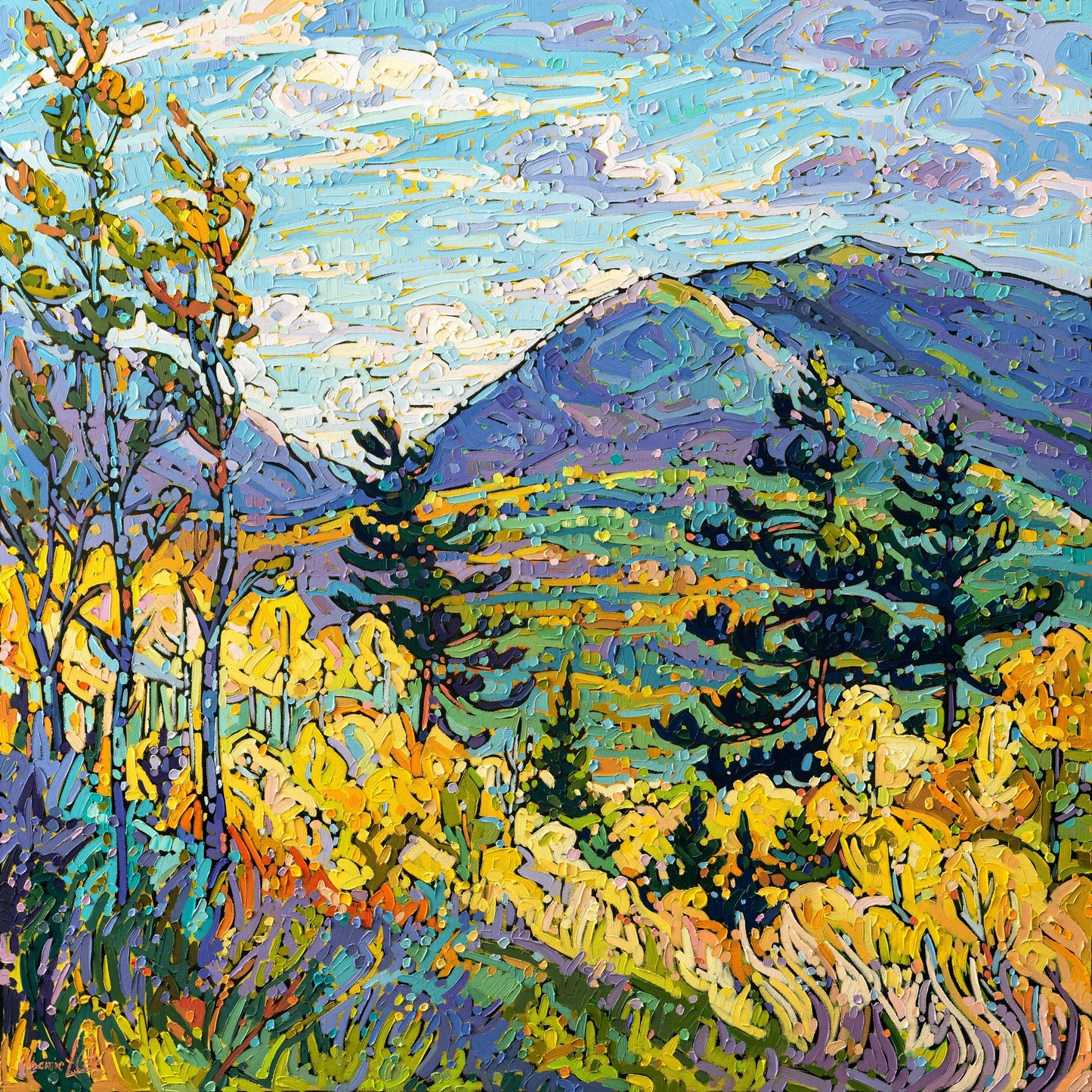 Larch Glow At Mount Randle by Noemie Cote