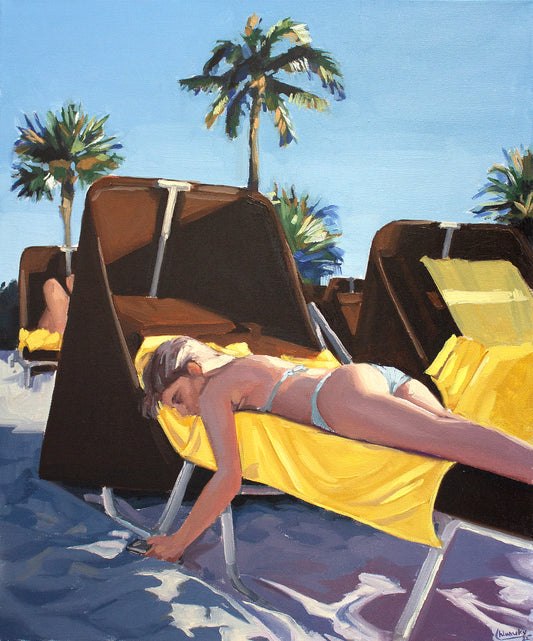 Chloe Chlumecky / Emma At The Beach / 24x20 / Stretched Canvas