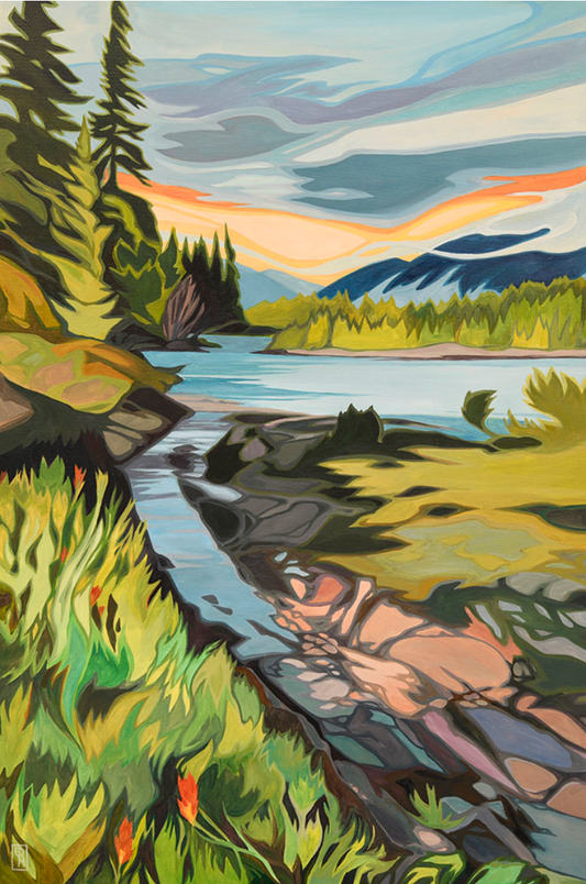 Erica Hawkes / A Happy Place / 24x36 / Stretched Canvas