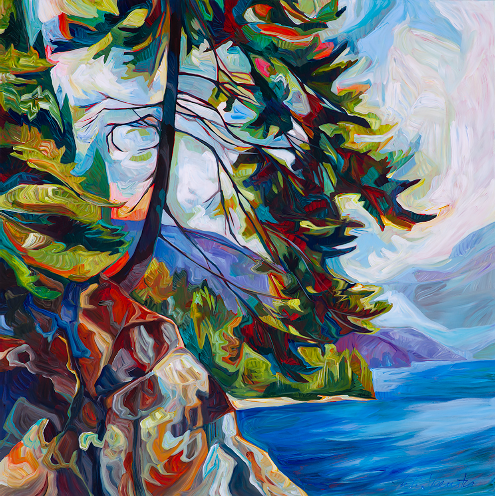Julia Veenstra - She Beckons Me, Stretched Canvas Print, 16x16
