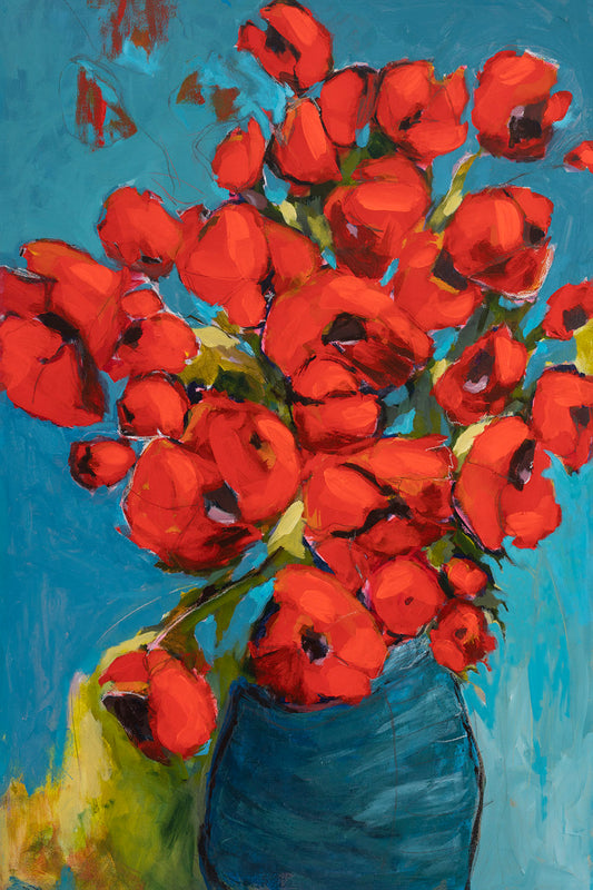 Brenda McCafferty - In a Blue Vase by Brenda McCafferty