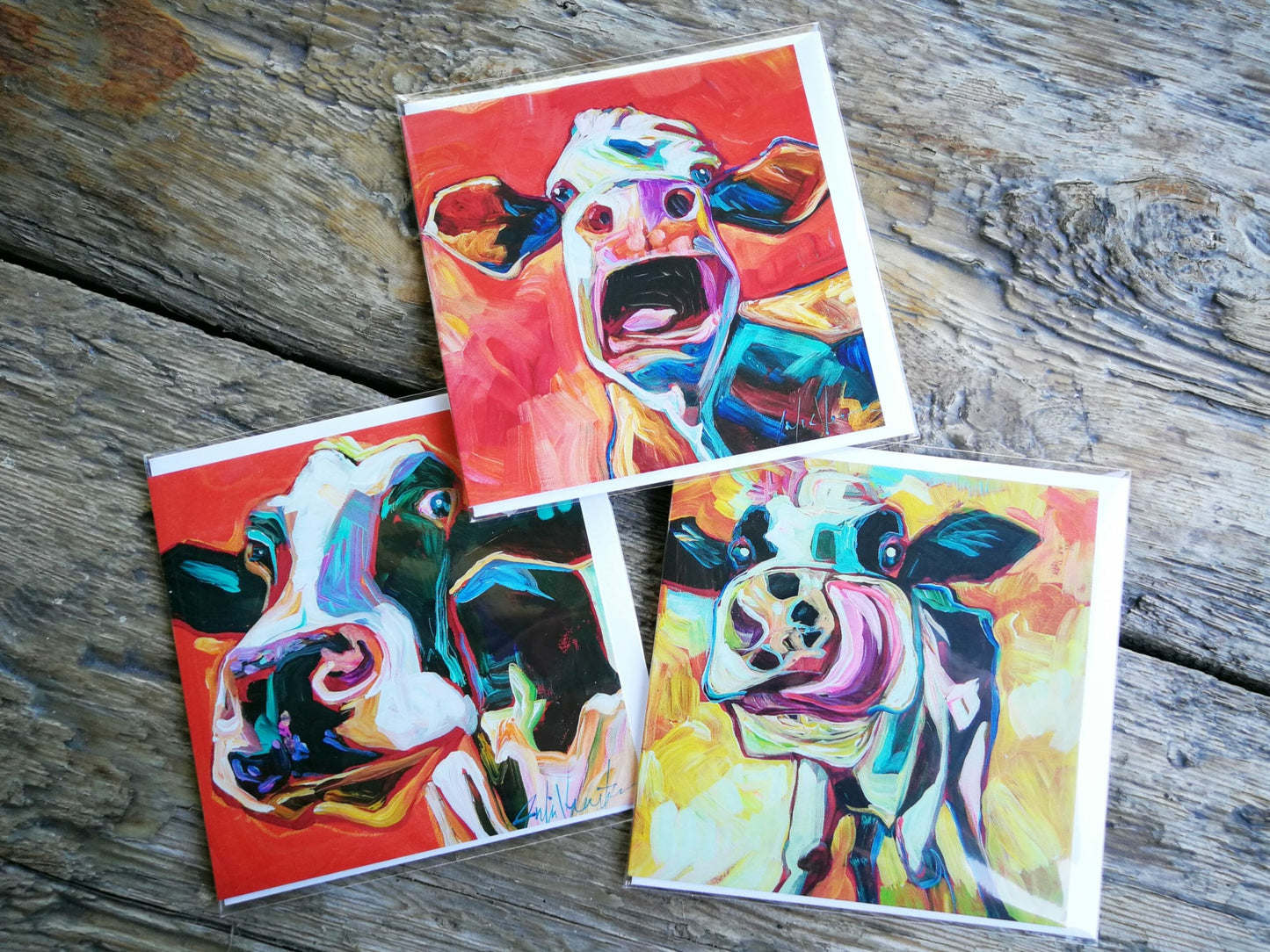 Greeting Cards - Julia Veenstra - Set of 3 (Cows)