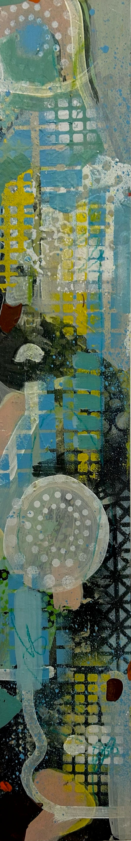 Carolyn Laidley Arn - Green and Blue Stick 2 - 4x24