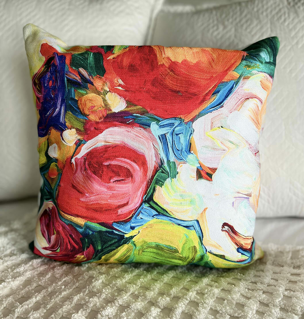 Pillows (18") - Julia Veenstra - Orange Flower